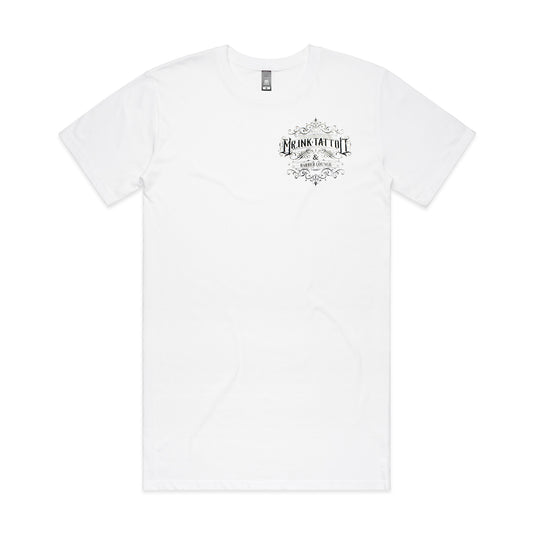 White MrINK Tall Tee